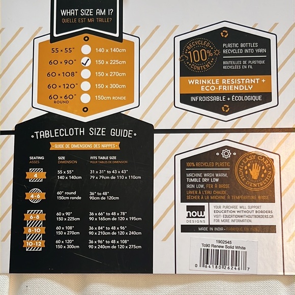 ECO-friendly/wrinkle resistant now DESIGNS 100% recycled content tablecl… - Picture 8 of 14